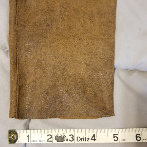 Zara tan brown suede skinny pants - Picture 4 of 7